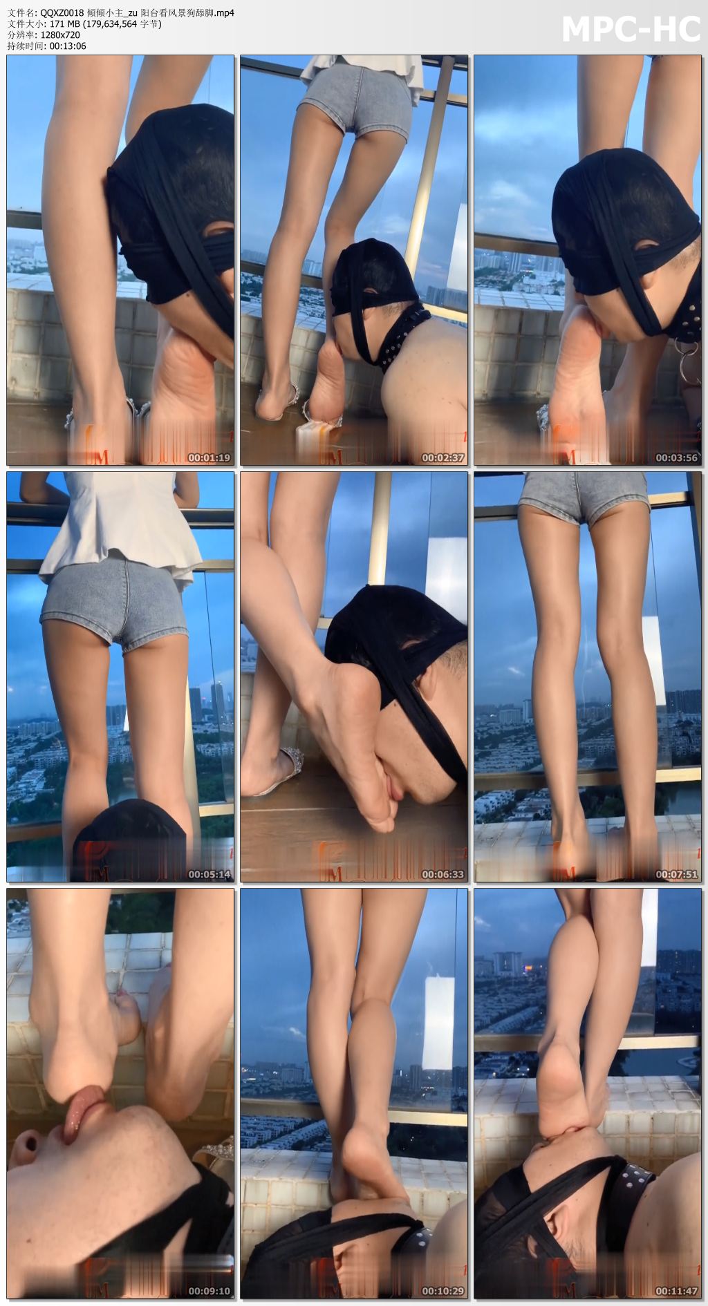 QQXZ0018 倾倾小主_阳台看风景狗舔脚.jpg