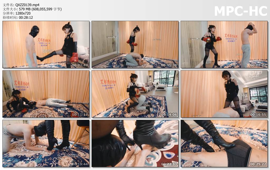 QXZZ0139 HPL栖心之栈_木堇女王装虐人肉靶子.jpg