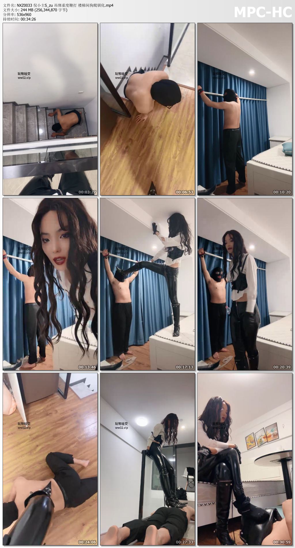 NXZ0033 倪小主_吊绑重度鞭打 楼梯间狗爬驯化.jpg