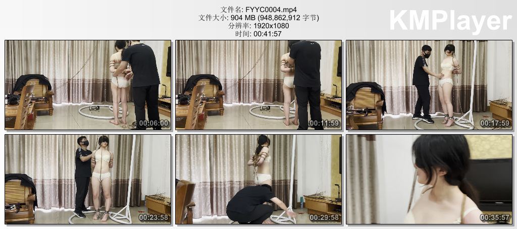FYYC0004 缚予原创_线下真实调教之新M小可五花大绑强制踮脚脚拷 单腿吊缚股绳折磨.jpg