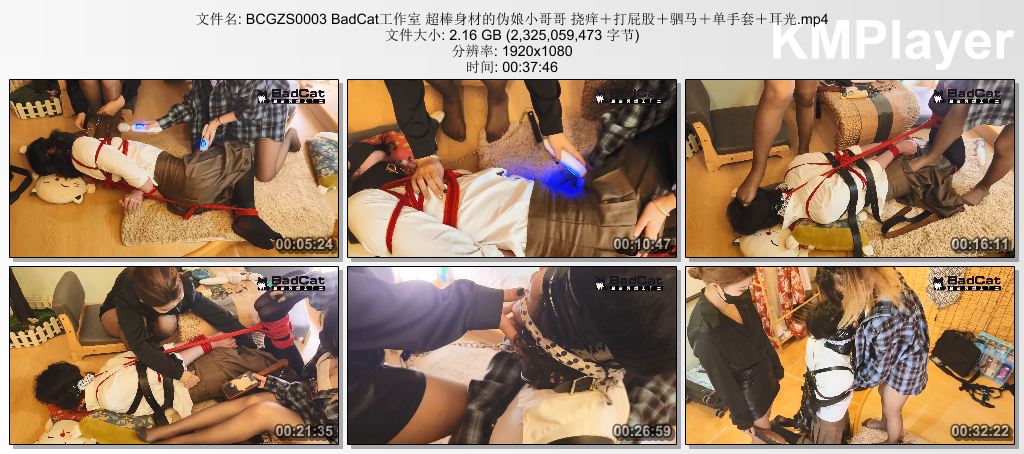 BCGZS0003 BadCat工作室 超棒身材的伪娘小哥哥 挠痒＋打屁股＋驷马＋单手套＋耳光.mp4.jpg