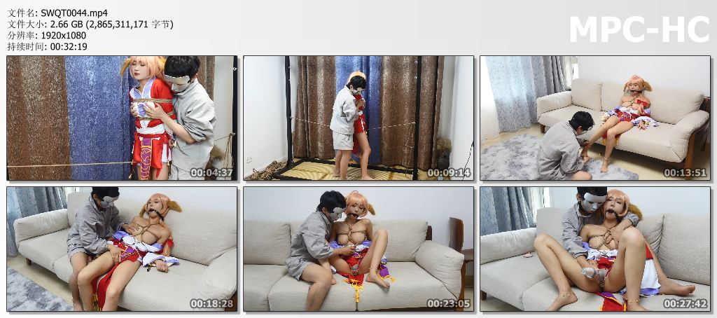 SWQT0044 树屋轻调_刚刚出完漫展的coser被抓 开始不听话挣扎的很厉害 然后被KB走绳玩弄.jpg
