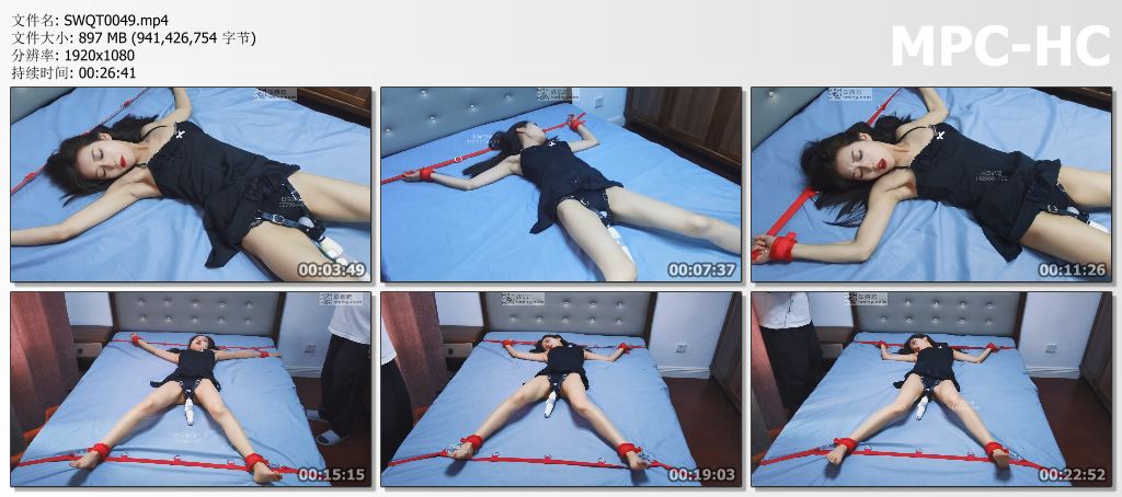 SWQT0049 树屋轻调_灵灵双机位多角度拍摄 床上大字捆绑 固定呻吟挣扎TK.jpg