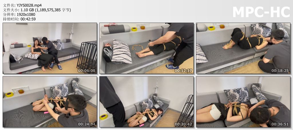 YJYS0028 延江艺束_女朋友帮我抓人形女犬01  滴蜡鞭打电动工具强高 关进狗笼调教.jpg