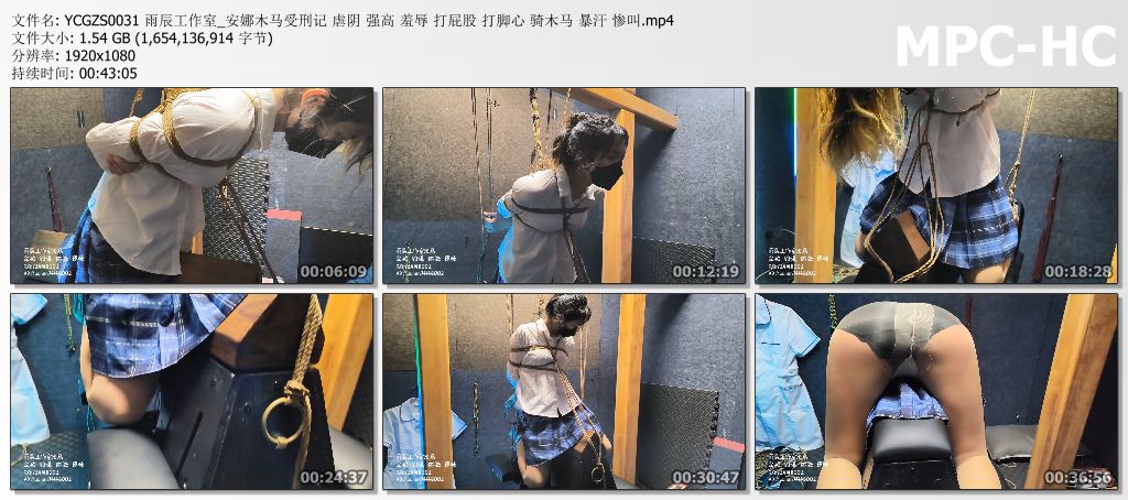 YCGZS0031 雨辰工作室_安娜木马受刑记 虐阴 强高 羞辱 打屁股 打脚心 骑木马 暴汗 惨.jpg