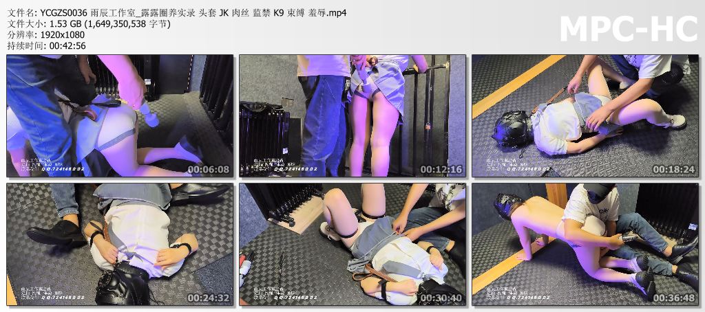 YCGZS0036 雨辰工作室_露露圈养实录 头套 JK 肉丝 监禁 K9 束缚 羞辱.mp4_thumbs.jpg