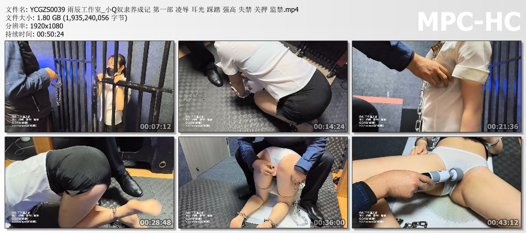 YCGZS0039 雨辰工作室_小Q奴隶养成记 第一部 凌辱 耳光 踩踏 强高 失禁 关押 监禁.mp4.jpg