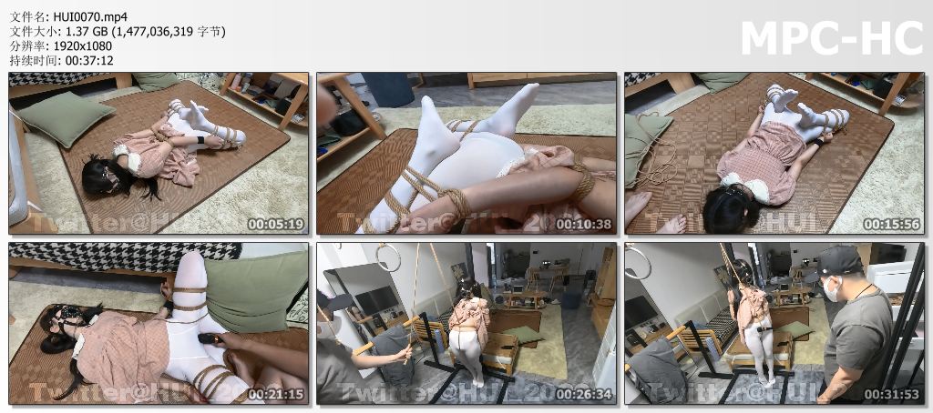 HUI0070 HUI原创_潼潼无内白丝强制开腿痒刑 股绳虐Y 震动棒强高 垫脚求饶.jpg
