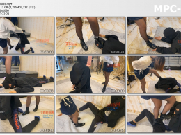 W.K.T女王团_妍妍小皮靴踢费贱狗下体