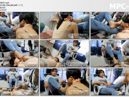 00后蕬小乃_清理帆布鞋里的肉丝脚