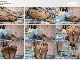 突围摄影_诗涵9430 床上展示丝袜裸足